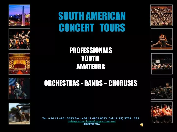 south american concert tours