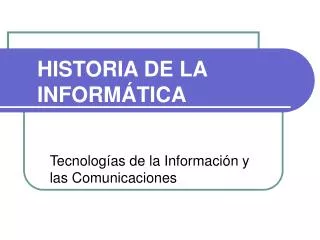 historia de la inform tica