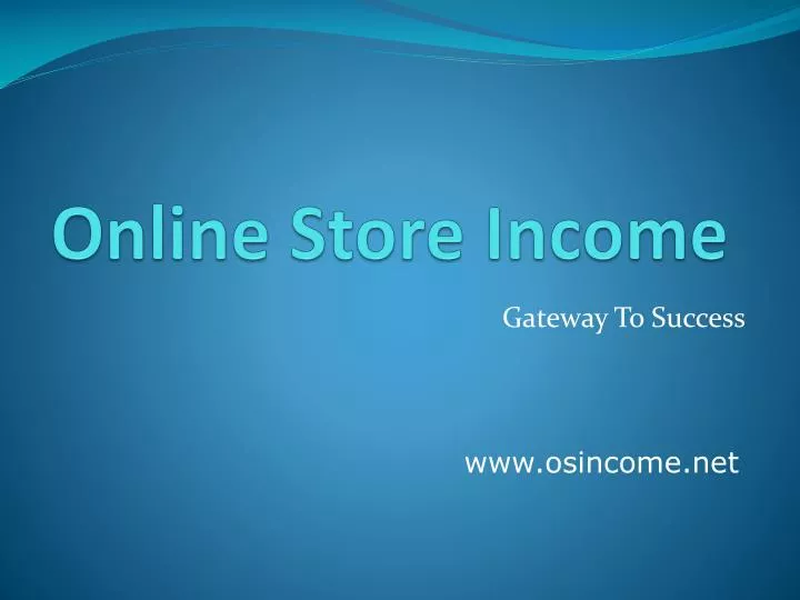 online store income