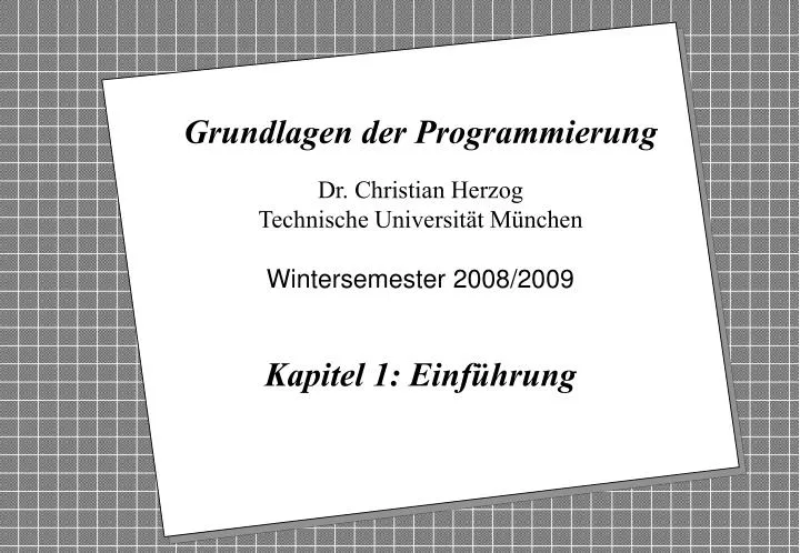 grundlagen der programmierung