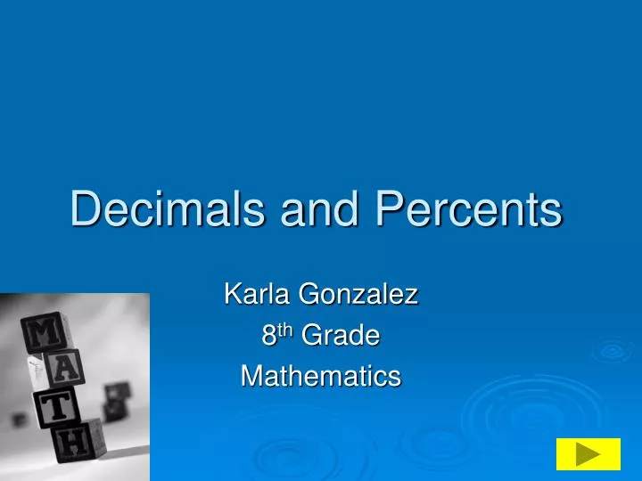 decimals and percents