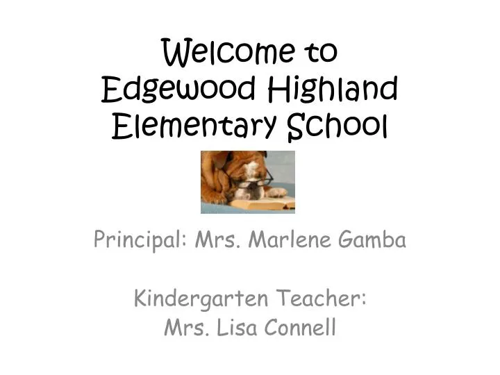 welcome to edgewood highland elementary school
