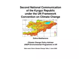 Second National Communication of the Kyrgyz Republic under the UN Framework