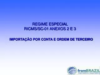 regime especial ricms sc 01 anexos 2 e 3
