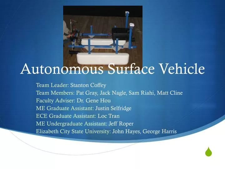 autonomous surface vehicle