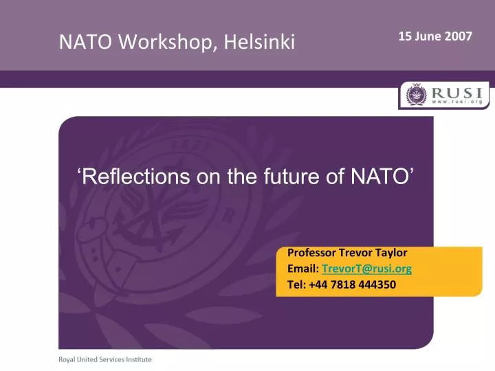 nato workshop helsinki