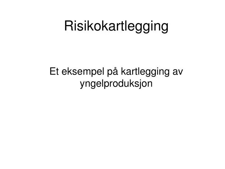 risikokartlegging