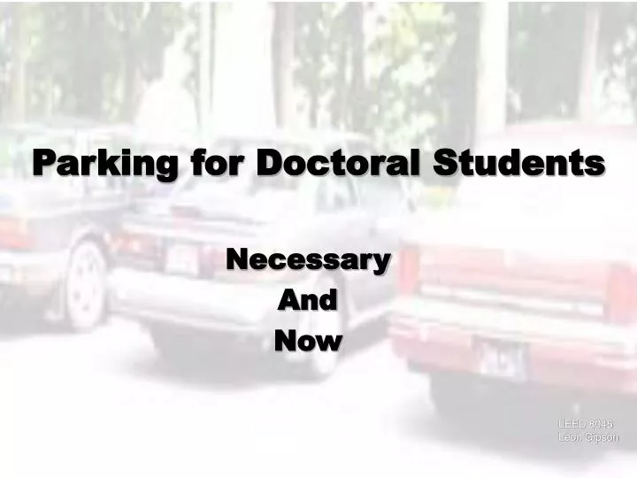 parking for doctoral students