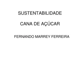 sustentabilidade cana de a car