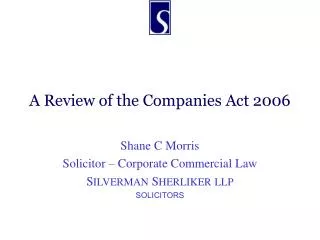 A Review of the Companies Act 2006