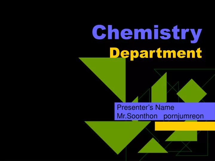 chemistry department