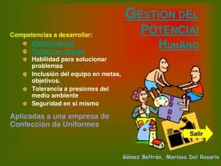g e s t i o n d e l p o t e n ci al h um a no