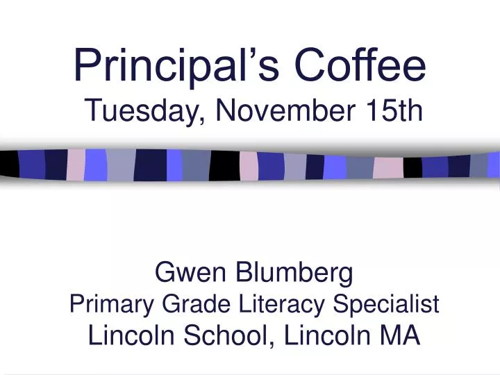 principal s coffee tuesday november 15th