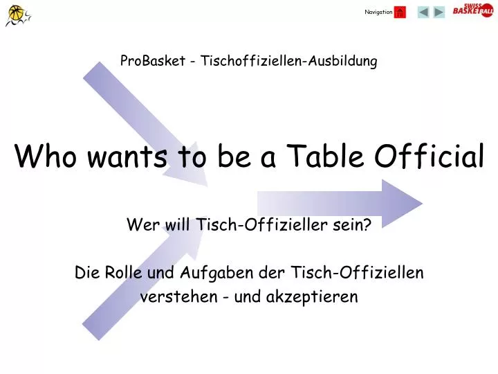 who wants to be a table official