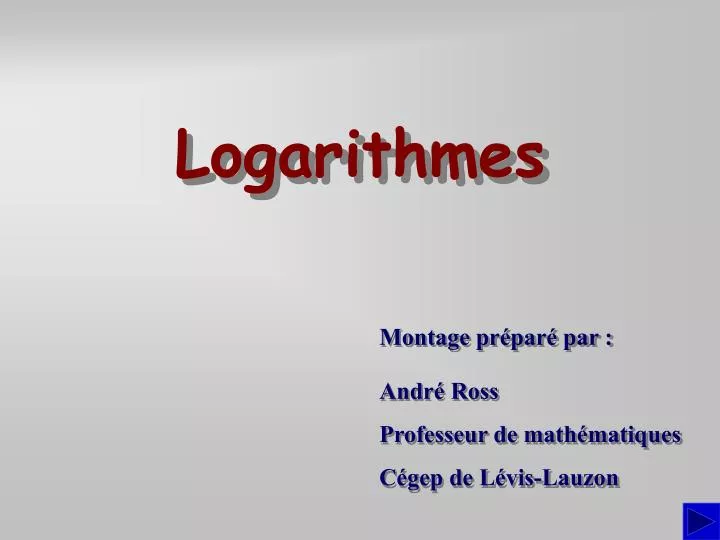 logarithmes