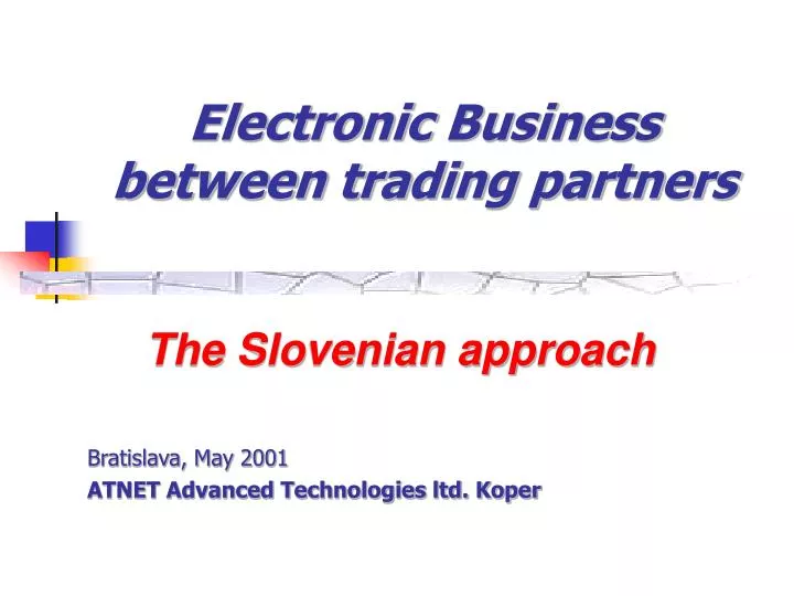 electronic business between trading partners