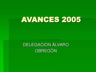 avances 2005