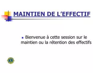 maintien de l effectif