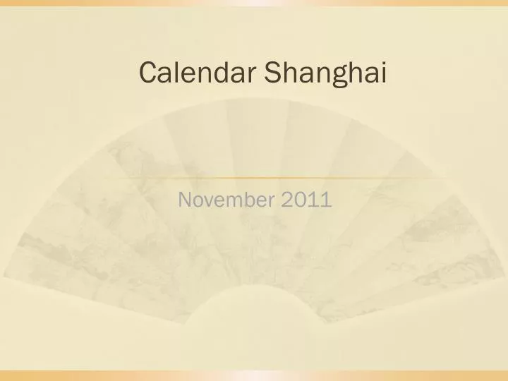 calendar shanghai