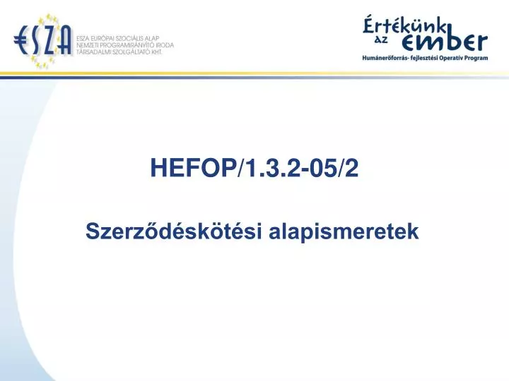 hefop 1 3 2 05 2