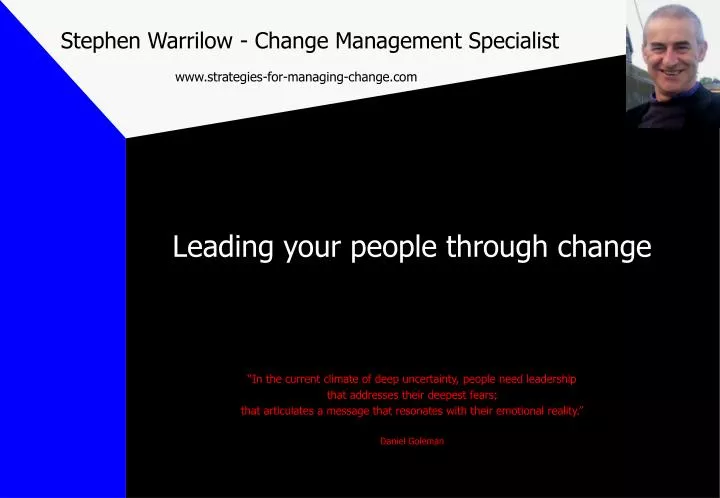 stephen warrilow change management specialist www strategies for managing change com