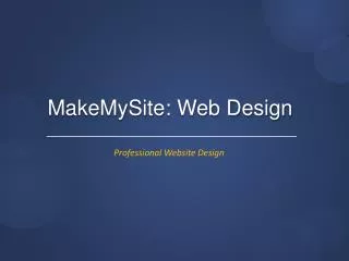 MakeMySite : Web Design