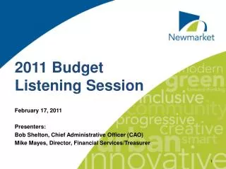 2011 Budget Listening Session