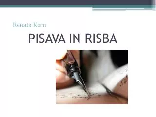 pisava in risba