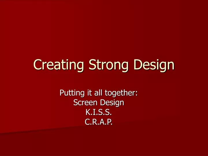 creating strong design