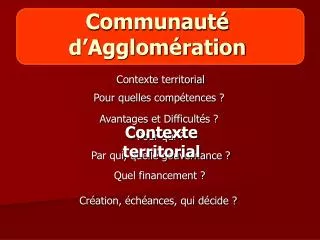 communaut d agglom ration