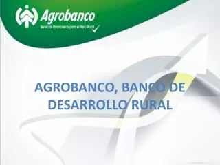 agrobanco banco de desarrollo rural