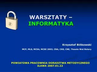 warsztaty informatyka