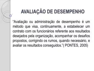 avalia o de desempenho