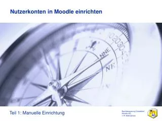 nutzerkonten in moodle einrichten