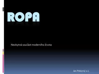 nezbytn sou st modern ho ivota