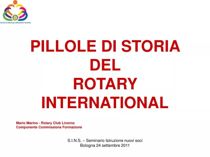 pillole di storia del rotary international