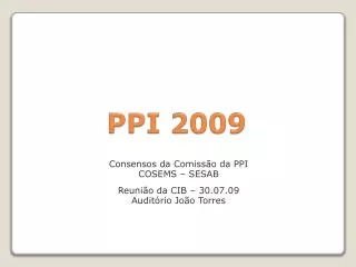 ppi 2009