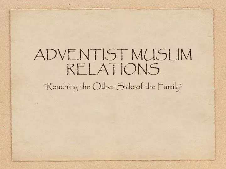 adventist muslim relations