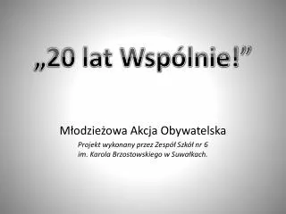 20 lat wsp lnie