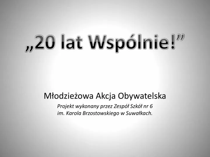 20 lat wsp lnie