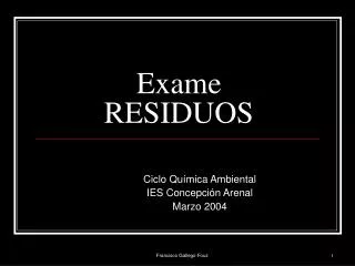 exame residuos