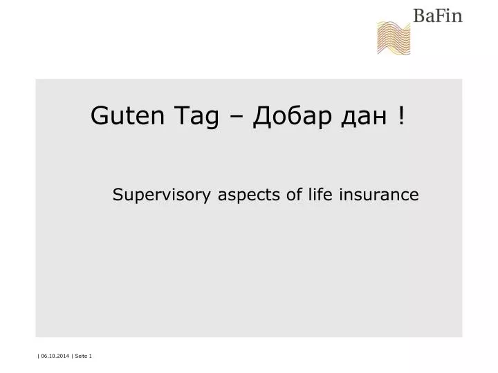 supervisory aspects of life insurance