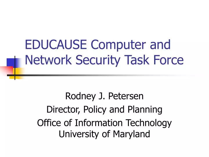 educause computer and network security task force