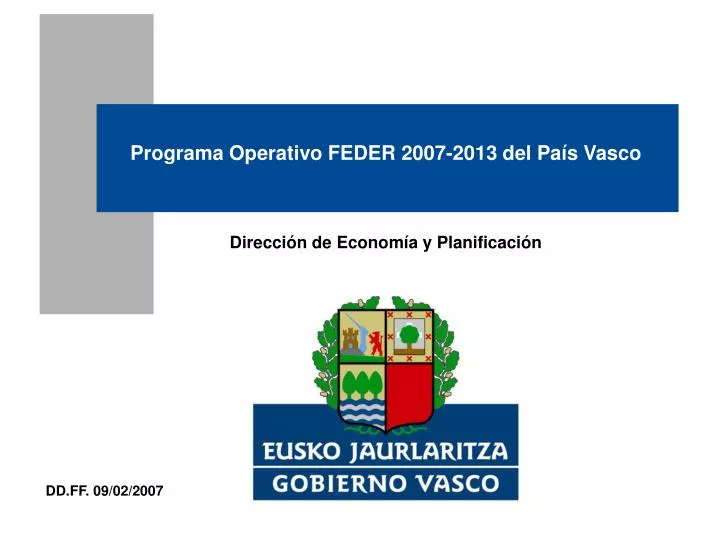 programa operativo feder 2007 2013 del pa s vasco