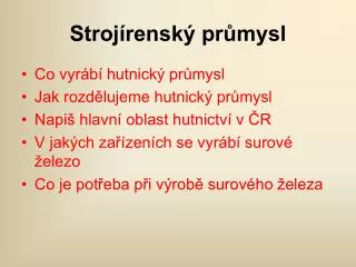 stroj rensk pr mysl