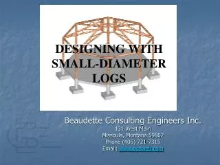 DESIGNING WITH SMALL-DIAMETER LOGS