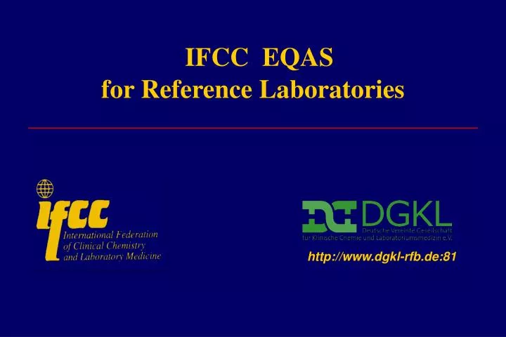 ifcc eqas for reference laboratories