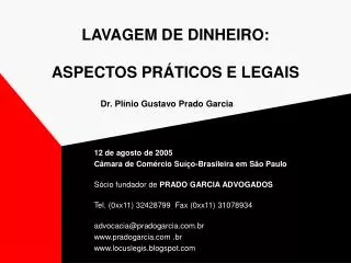 lavagem de dinheiro aspectos pr ticos e legais