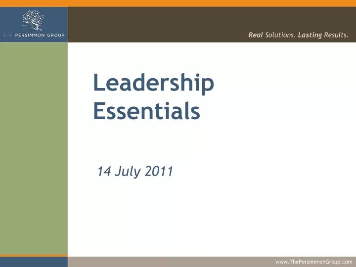 leadership essentials