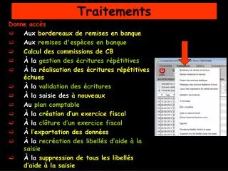 traitements